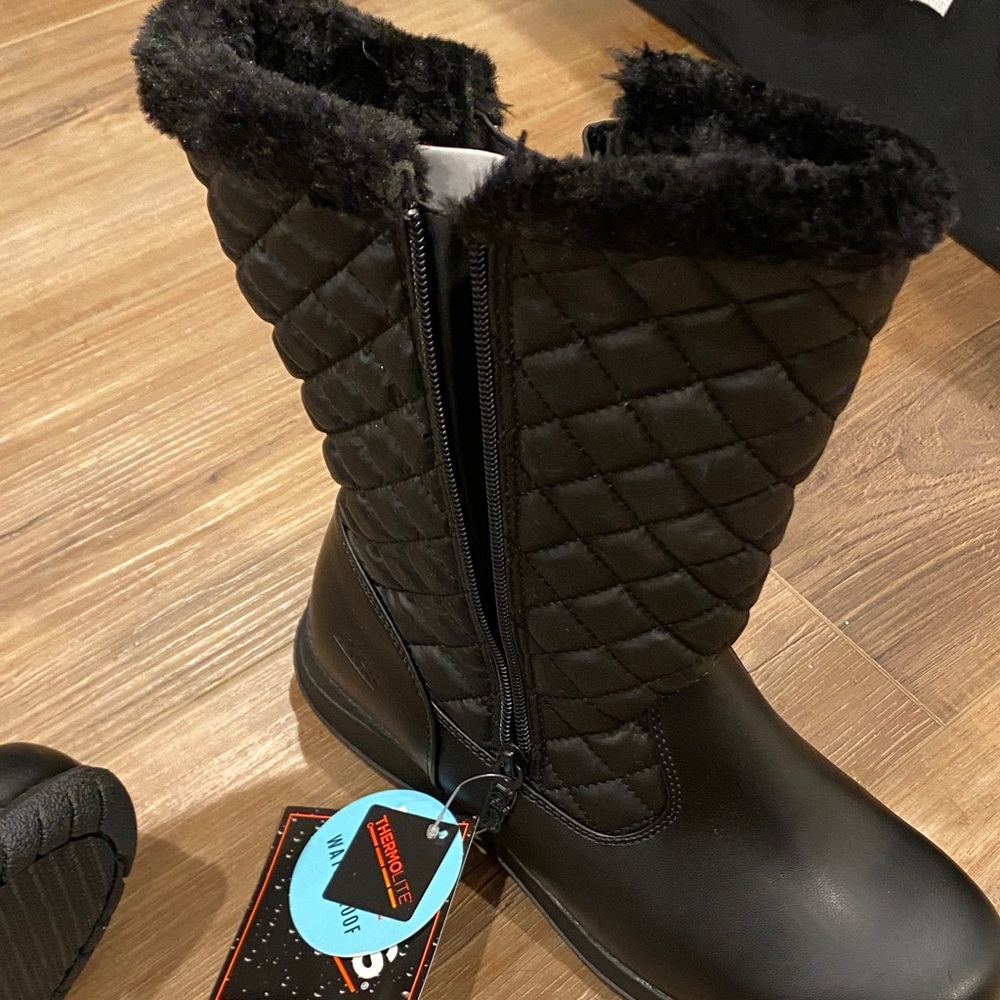 totes Black Waterproof Winter Boots - Picture 5 of 6
